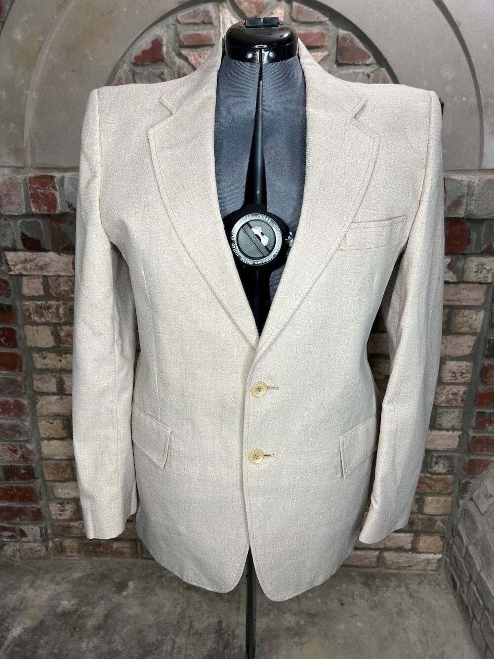 blazer sport coat tweed Vintage tan 1980s
